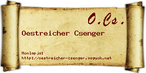 Oestreicher Csenger névjegykártya